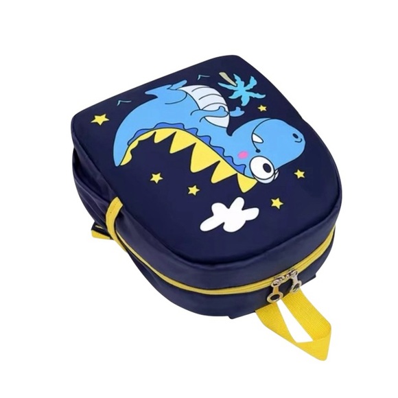 Mini Navy Blue Dinosaur Backpack - Toddlers, Preschool, Kindergarten, Etc. - Picture 7 of 11
